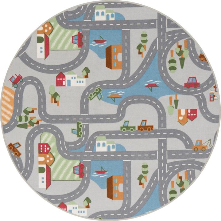 Snapstyle Tappeto da strada per bambini Fun Town Round