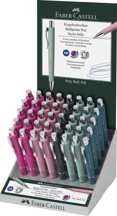Produktbild Faber-Castell Kugelschreiber Poly Ball XB 40x POS (Sortiert, 40 x)