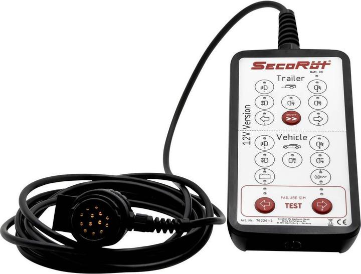 Image du produit SecoRüt Boîte de test pour prise de remorque véhicule de remorquage 12 V 7 et 13 pôles
