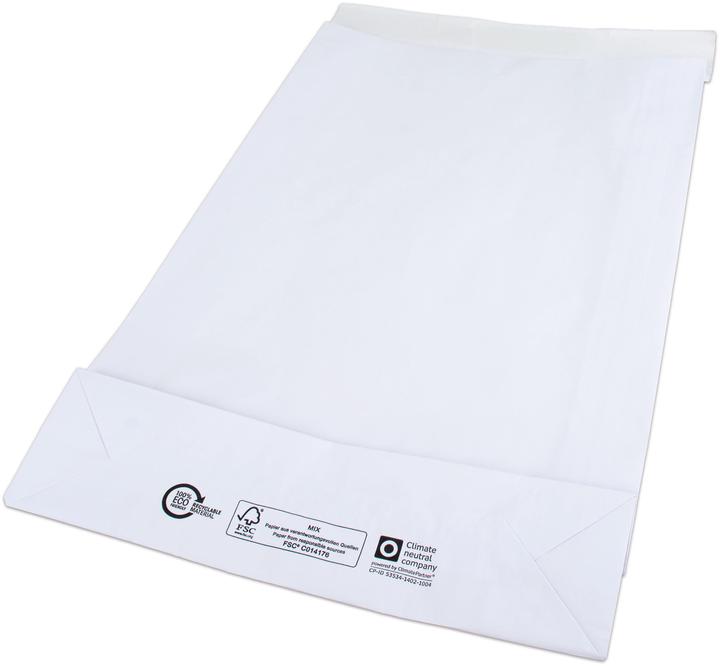 Actual product image Elco Shipping bag white with block bottom 100gm2 360x100x560+50mm, 200 pcs. (200 x)