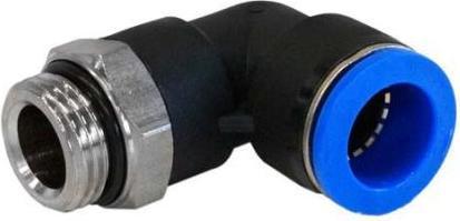 Actual product image Rs Pro Elbow Threaded Adaptor, M5 Male to Push In (Angled connection)