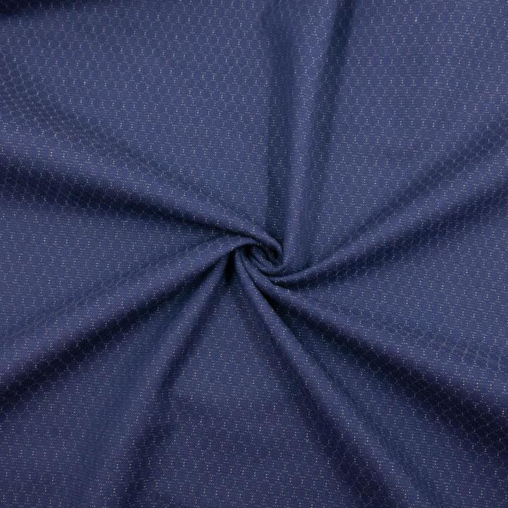 Immagine prodotto Stoffrestposten Tessuto di moda - Cerchi sottili blu navy - Quantità minima di vendita: 1 metro