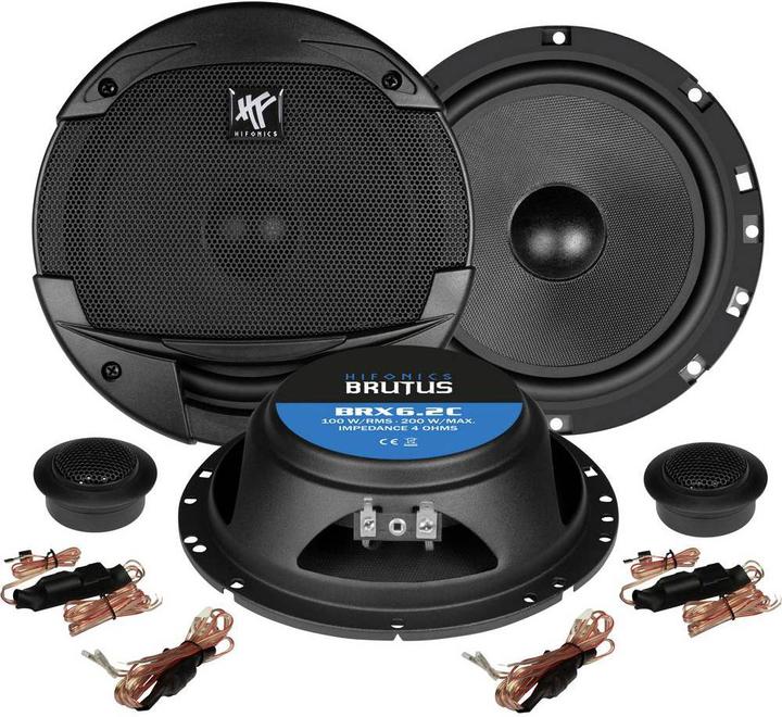 Actual product image Hifonics Brutus BRX6.2C 16.5 cm 2 way component system FLAT (1 pcs.)