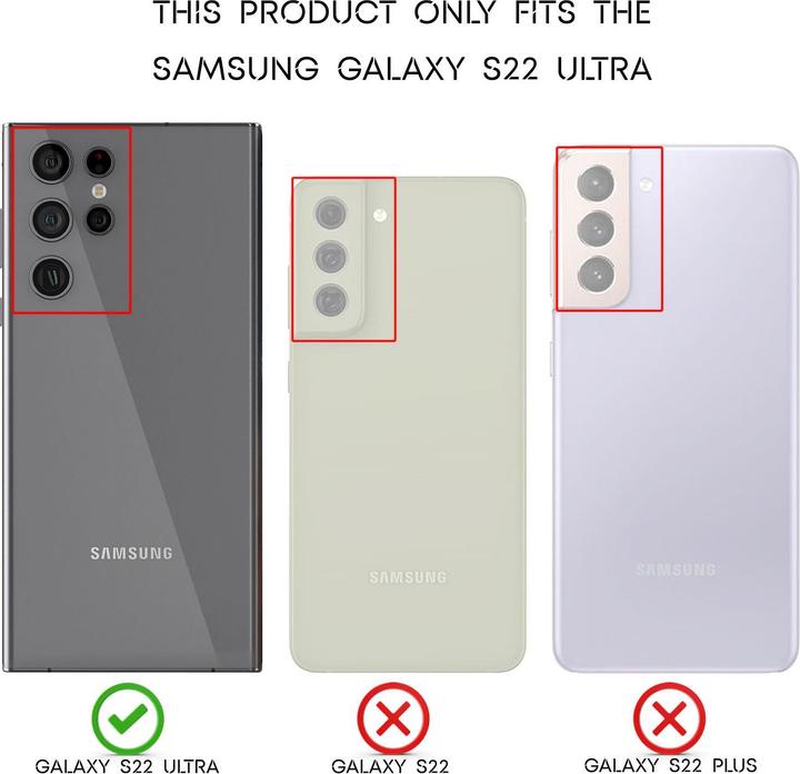 Immagine prodotto Nalia Custodia per cellulare in silicone con aspetto in pelle (Samsung Galaxy S22 Ultra)