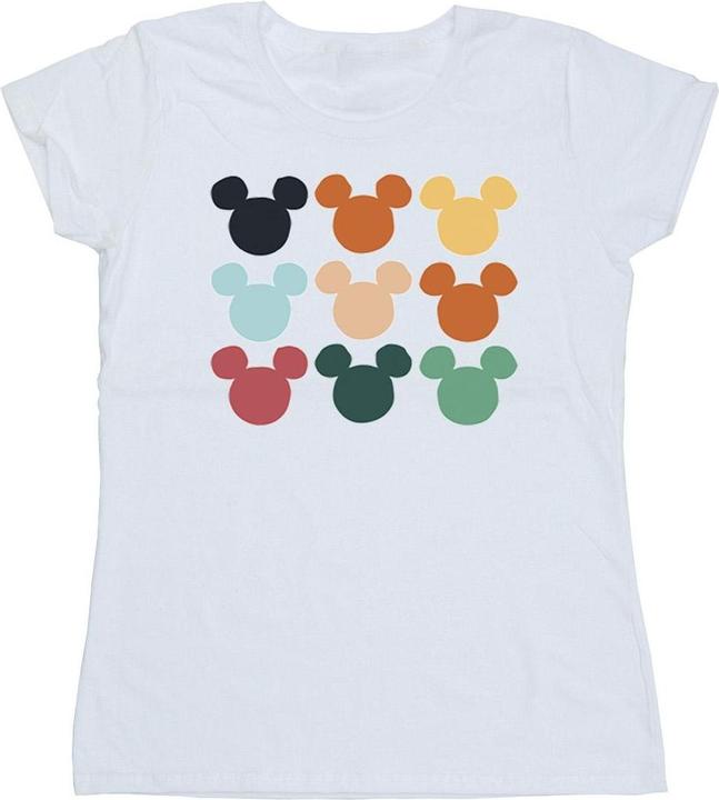 Actual product image Disney Womens/Ladies Mickey Mouse Heads Square Cotton T-Shirt (M)