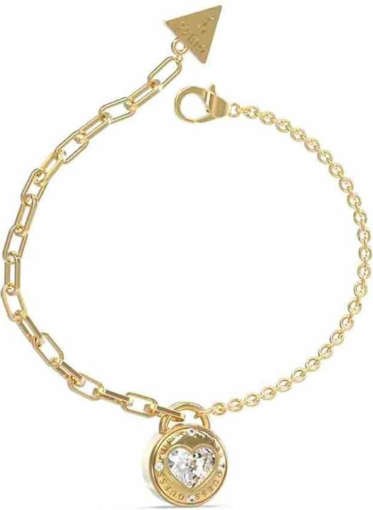 Guess Rolling Hearts Romantic Gold Plated Bracelet JUBB03353JWYG - Dimension: 14.5 - 18.5 cm - S (14.60 cm, Edelstahl)
