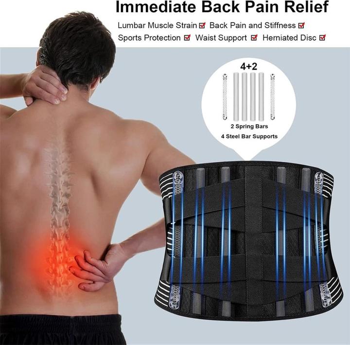 Actual product image Cbx Rückenstütze, Rückenbandage, Lendengürtel mit Stützeffekt, Grösse M (M)