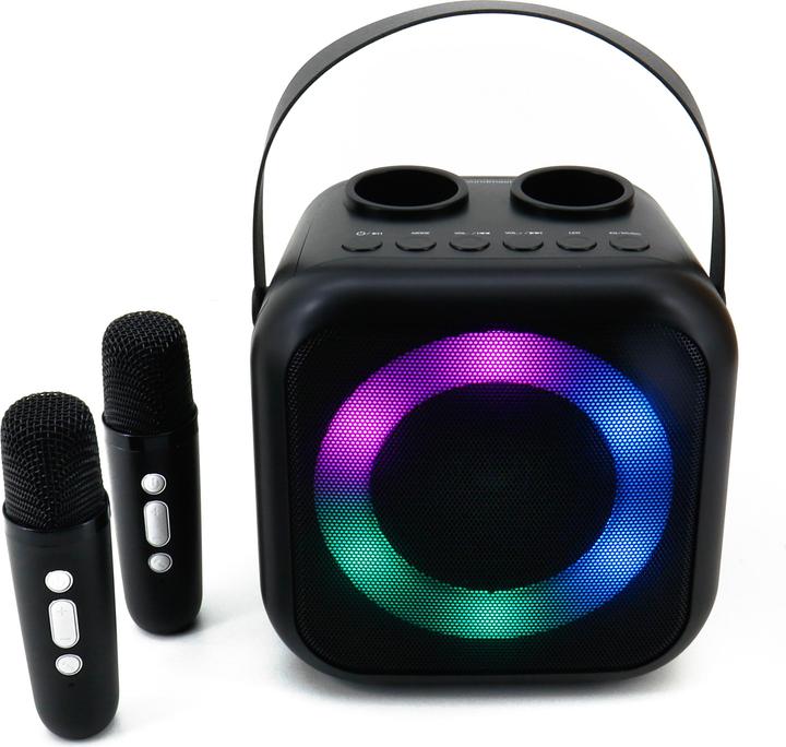 Immagine prodotto Soundmaster BT2024SW Sistema karaoke Incl. microfono, ricaricabile Nero (Corrente elettrica)