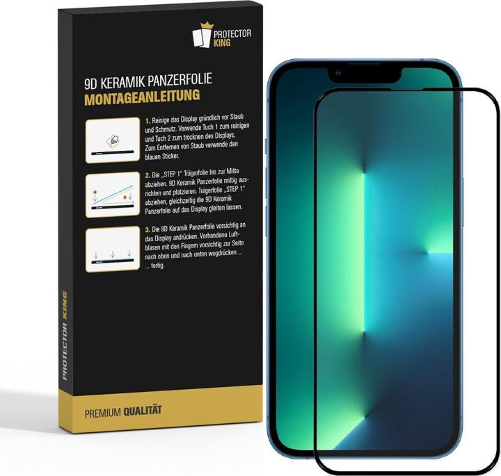 Produktbild Protectorking 3x Ceramic-Glass Full Cover HD Klar (3 Stück, Apple iPhone 13 mini)