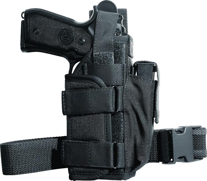 Image du produit Vega Holster holster tactique de cuisse pour pistolet avec lampe de poche/laser, noir