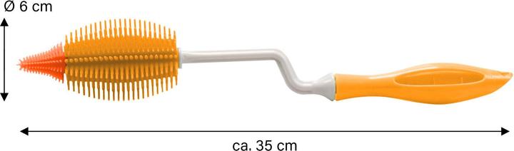 Actual product image Stoneline Silicone bottle brush with rotating handle 35 cm, yellow (1 pcs.)