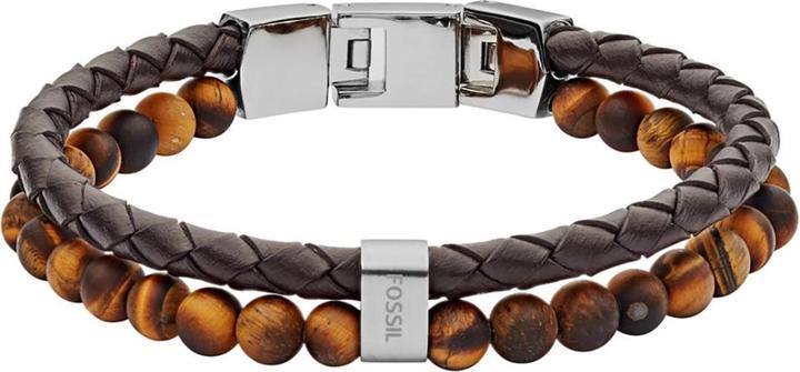 Fossil Vintage Casual (19 cm, Edelstahl, Leder)