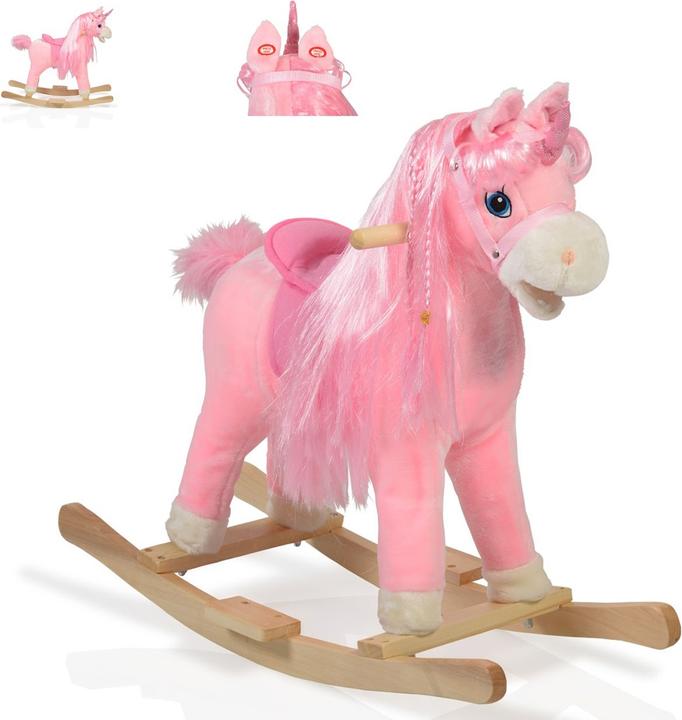Actual product image Moni Rocking Horse Plush Rose WJ-001