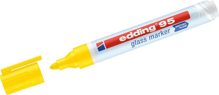 Immagine prodotto Edding Pennarello per vetro a punta di feltro 95 (Giallo, 3 mm, 1 x)