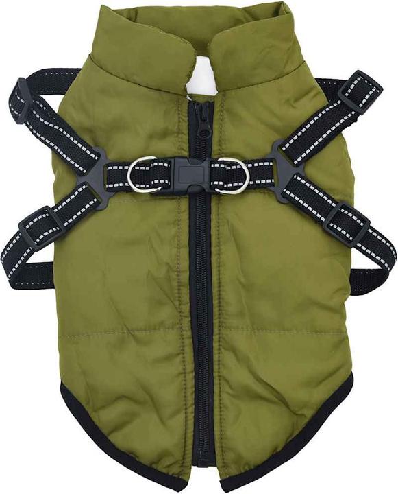 Actual product image VidaXL Dog coat with harness Waterproof Reflective (24, Dog coat)