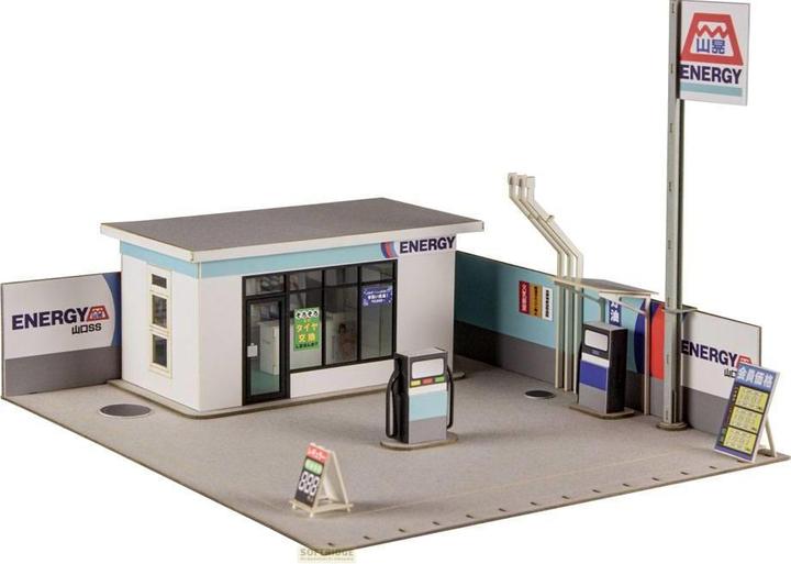 Actual product image Plum Original Illustration Paper Model Kit 1/64 Gas Station 11 cm (re-run)