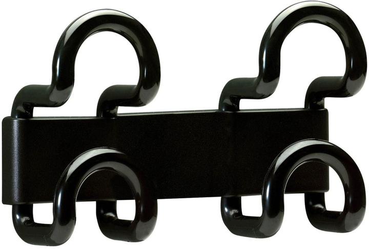 Actual product image Unilux Coat hook "342", 2 hooks, color: black Distance between each hook: 150 mm (3420...