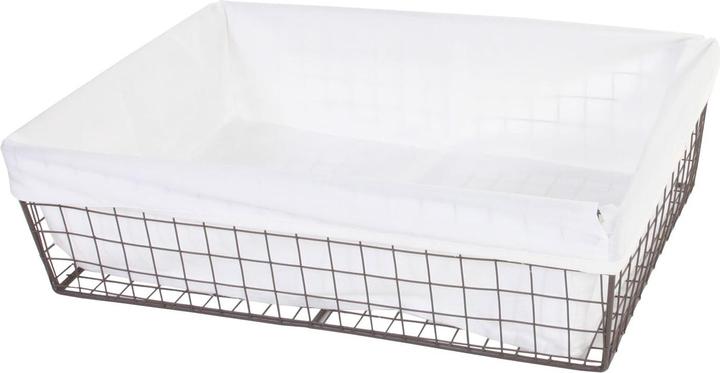 Image du produit Swisshandel24 Lot de 4 paniers à étagères Tanta, panier de salle de bain Panier d'armoire Rangement, métal avec
