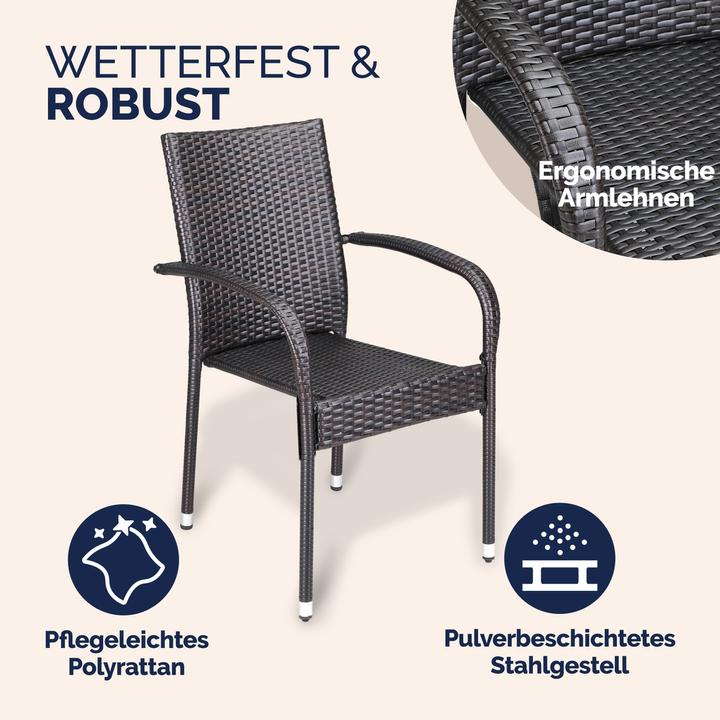 Actual product image Casaria Polyrattan Gartenstühle