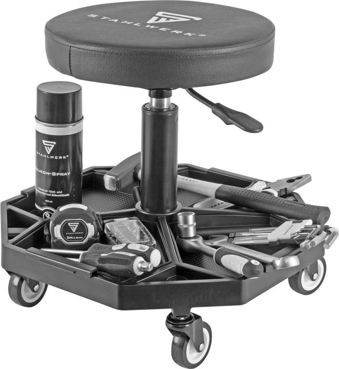 Actual product image Stahlwerk Workshop stool WRH-136 ST loadable up to 136 kg height-adjustable (136 kg)