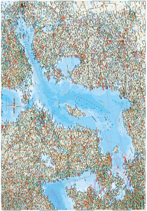 Immagine prodotto Mappa del Mar Baltico (1:1.300.000) con le mappe delle città di Danzica, Helsinki, Copenhagen,