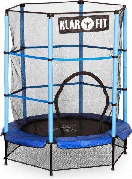 Produktbild Klarfit Rocketkid Blau 140cm Trampolin inkl Sicherheitsnetz (150 cm)