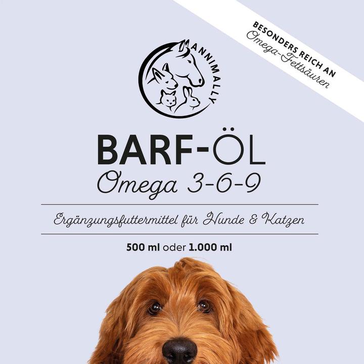 Immagine prodotto Annimally Olio Barf 500ml (Adulto, Senior, Junior, 1 pz., 1000 g)