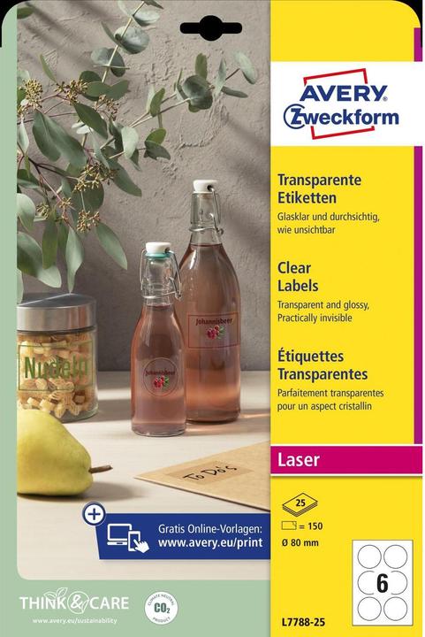 Image du produit Avery Étiquettes transparentes