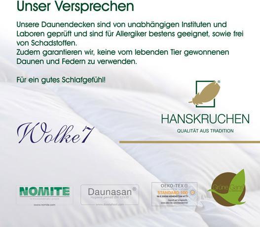 Actual product image Hanskruchen Wolke 7 (1.33 g, 200 x 220 cm)