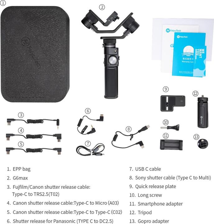 Produktbild FeiYu Tech G6MAX (Spiegelreflexkamera, 1.20 kg)
