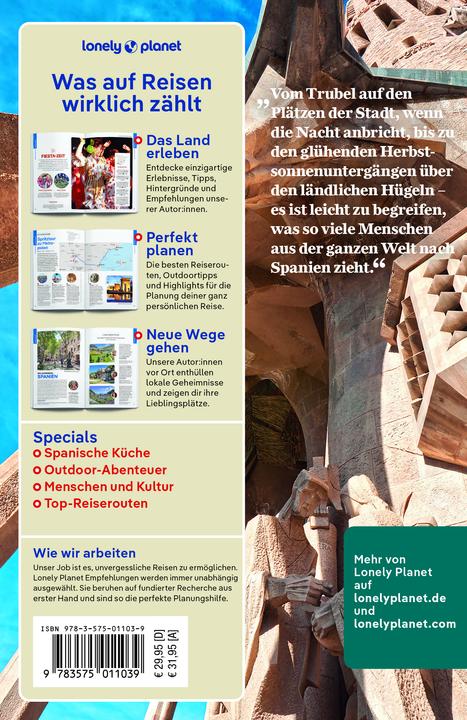 Produktbild Reiseführer Spanien (Deutsch, Iain Stewart, Isabella Noble, Laura McVeigh, Stuart Butler, Anna Kaminski, Natalia Diaz, Jenny Walker, Esme Fox, Felicity Hughes, Jamie Ditaranto, 2024)