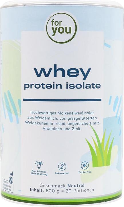 Produktbild For You whey protein isolate neutral – aus irischer Weidehaltung, laktosefrei (Neutral)