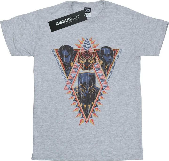 Black Panther Tribal Heads Baumwolle Boyfriend TShirt