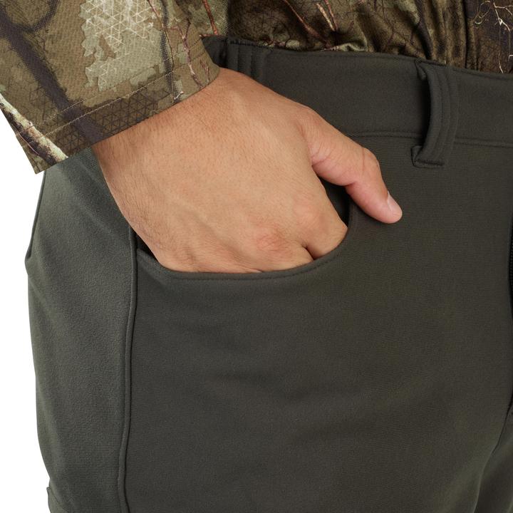Actual product image Solognac Hunting trousers fleece warm low noise green 100 (M)