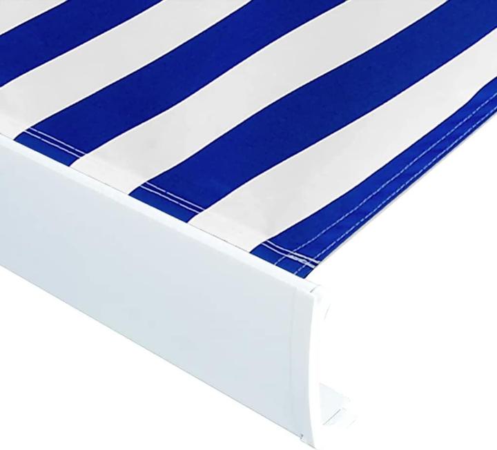 Image du produit VidaXL Tissu de store Canvas bleu & blanc 350x250 cm Protection solaire (2.50 m)