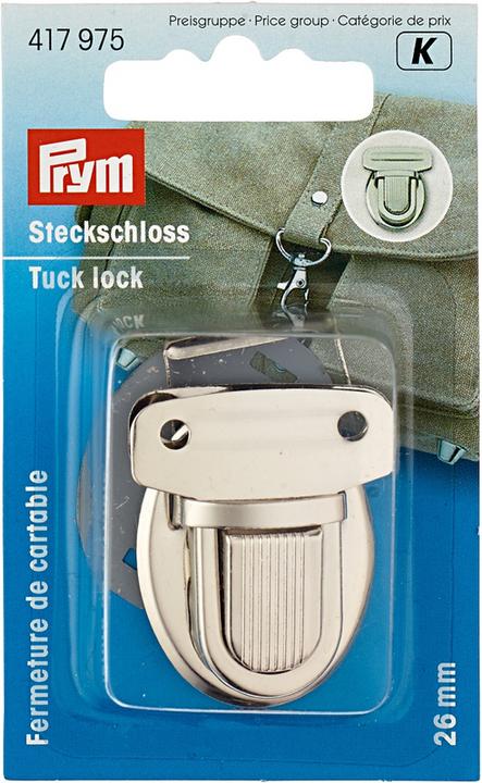 Actual product image Prym Mortise lock, silver 26 mm, card