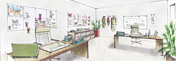 Actual product image Magnetoplan magnetowall on wallpaper, incl. accessories (Magnet board)
