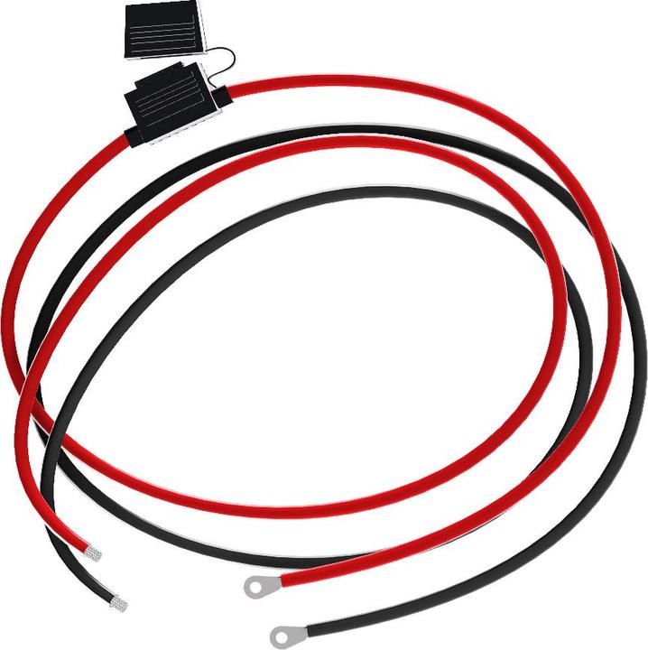 Image du produit Offgridtec 1,5m 4mm² Batteriekabel M8 mit Flachsicherungshalter, 10A Sicherung und Polklemmen