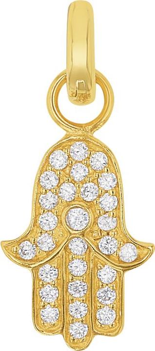 Amor Charms für Damen, 925 Sterling Silber, Zirkonia synth. | Hamsa Hand (Silber 925)