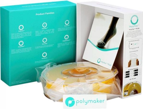 Actual product image Polymaker Filament PolyFlex 1612155 flex (TPU, 2.85 mm, 750 g, Yellow)