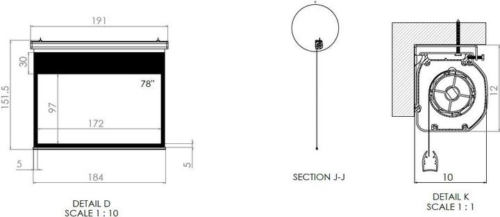 Produktbild Bestvision Leinwand mit Motor 16:9, weiss, 78" (78", 16:9)