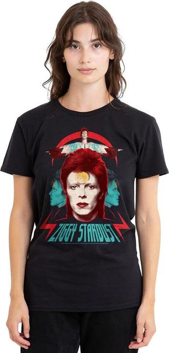 Actual product image David Bowie Unisex Adult Ziggy Heads T-Shirt (M)