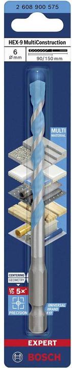 Actual product image Bosch Professional Zubehör EXPERT HEX-9 MultiConstruction drill, 6 x 90 x 150 mm (6 mm)