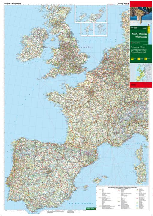 Produktbild Westeuropa, Strassenkarte 1:2.000.000, freytag & berndt (freytag & berndt, Tschechisch, Slowakisch, Spanisch, Niederländisch, Italienisch, Deutsch, Ungarisch, Englisch)
