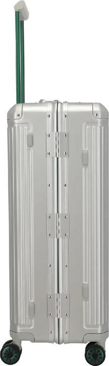 Actual product image Travelite Next - Trolley L, Silber-Grün (100 l, L (90 - 115l))