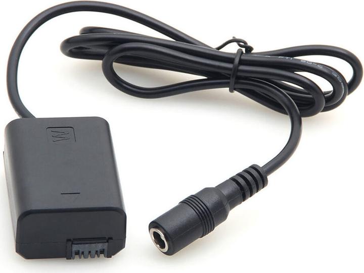 Actual product image Caruba Sony NP FW50 full decoding dummy battery (straight cable) (Camera battery)