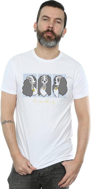 Actual product image Disney Mens Lady And The Tramp Lady Frames T-Shirt (4XL)