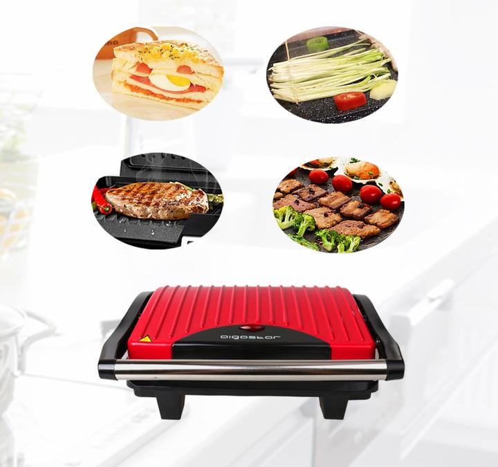 Produktbild Aigostar Panini Maker 750W RED VDE