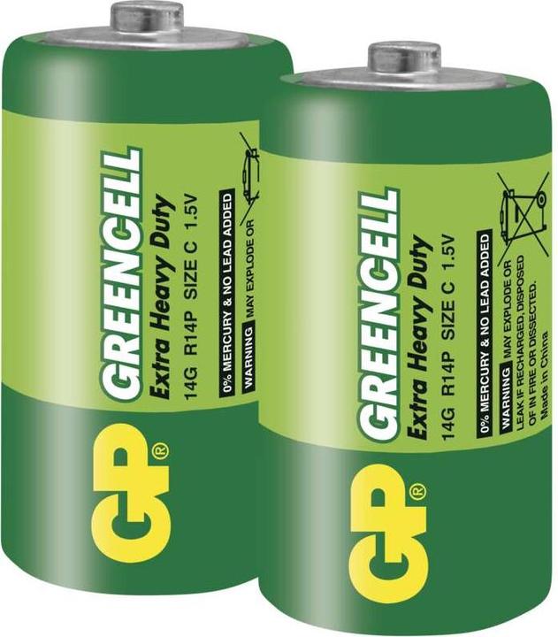 Actual product image GP Batteries Battery ZINK R14 GREENCELL (2 pcs., C)