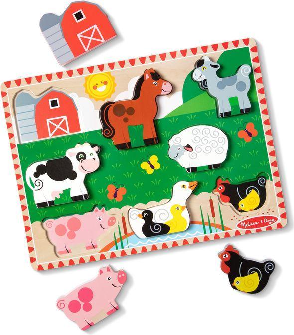Melissa & Doug MELISSA Farm Chunky Puzzle (7 pieces)